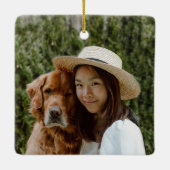 Golden Moon Phases Kerstmis Keramisch Ornament (Achterkant)