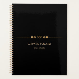 Golden Moon Phases Yoga Studio Visitekaartje Planner
