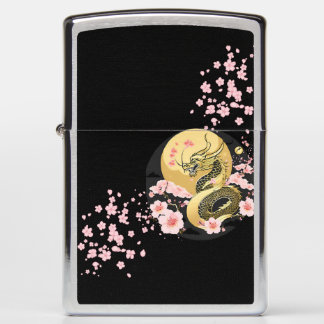 Golden Moon Sakura Dragon Zippo aansteker
