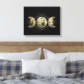 Golden Moons Heilige Geometrie Canvas Afdruk (Insitu (Slaapkamer))