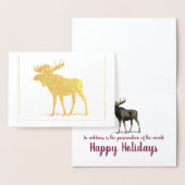 Golden Moose Holiday Wilderness Quote Folie Kaarten (Display)