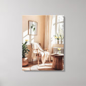 Golden Morning – Rustig zonlicht en gezellig inter Canvas Afdruk (Voorkant)