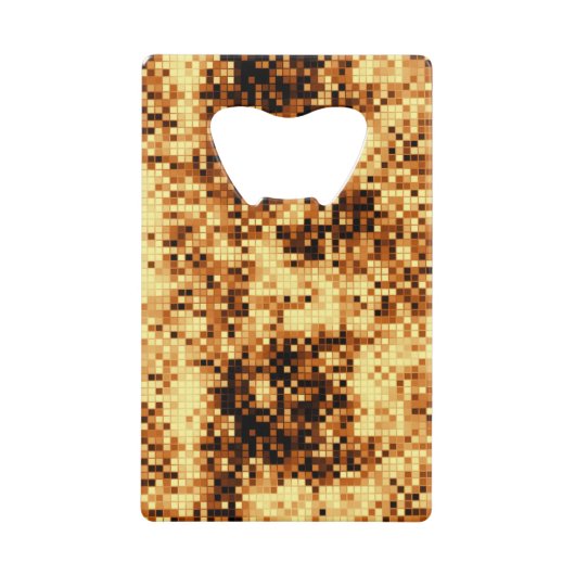 Golden Mosaic Abstract Pattern Kredietkaart Flessenopener (Voorkant)