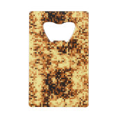 Golden Mosaic Abstract Pattern Kredietkaart Flessenopener (Achterkant)