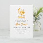 Golden Mosque Moon Ramadan Iftar Dinner Invitation (Debout devant)