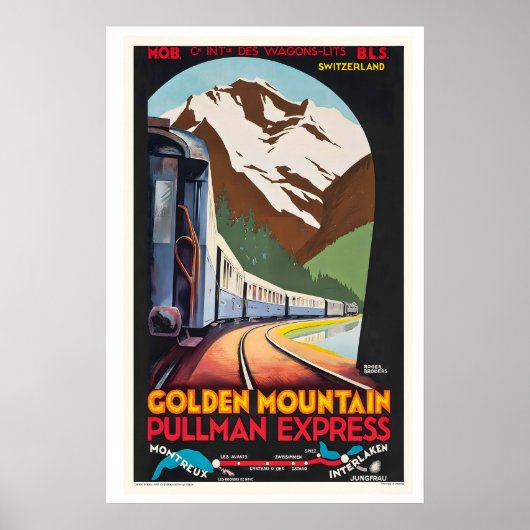 Golden Mountain Pullman Express Montreux Poster (Voorkant)