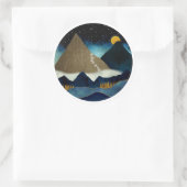 Golden Mountain Ronde Sticker (Tas)
