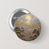 Golden Mountains en mistige tempels Japanse kunst Ronde Button 5,7 Cm (Voorkant /achterkant)
