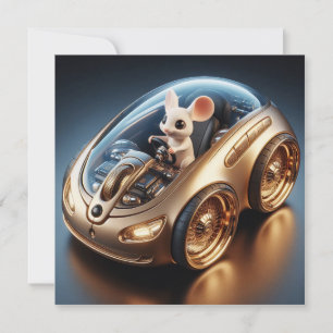 Golden Mouse-Mobile: de missie van een kleine muis Feestdagenkaart