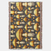 Golden Mushrooms Deken (Voorkant Verticaal)