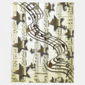 Golden Music Fleece Blanket Deken (Voorkant)