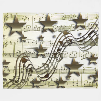 Golden Music Fleece Blanket Deken