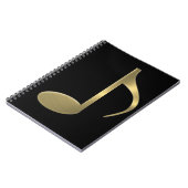 Golden Music Note Carnet Spiral (Côté gauche)