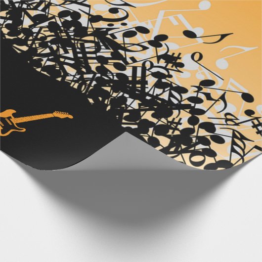 Golden Music Note Classic Cadeaupapier (Hoek)