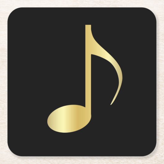 Golden Music Note Onderzetter (Voorkant)
