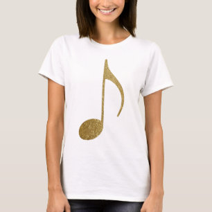 golden musical note t-shirt