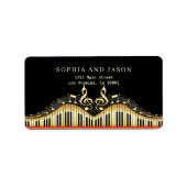 Golden Musical Notes Etiket (Voorkant)