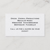 Golden Musical Symbol Visitekaartje (Achterkant)