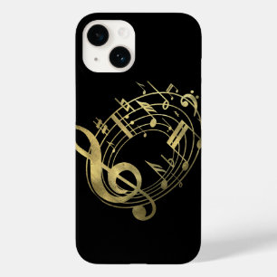 Golden muzieknoten in ovale vorm Case-Mate iPhone 14 hoesje