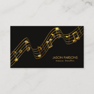 Golden Muzieknoten Visitekaartje