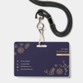 Golden Navy embleem Badge (Achterkant met lanyard)