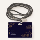 Golden Navy embleem Badge (Achterkant met draagriem)