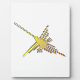 Golden Nazca Lines Hummingbird Fotoplaat