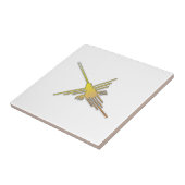 Golden Nazca Lines Hummingbird Tegeltje (Zijkant)