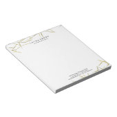 Golden Needles White | Elegant Mode Designer Notitieblok (Schuin)