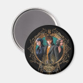 Golden Newt, Tina en Leta Art Deco Portrait Magneet (Voorkant / Achterkant)