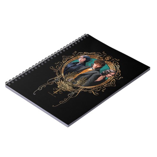 Golden Newt, Tina en Leta Art Deco Portrait Notitieboek (Linkerzijde)
