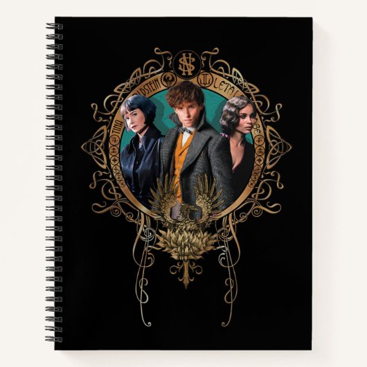 Golden Newt, Tina en Leta Art Deco Portrait Notitieboek (Voorkant)