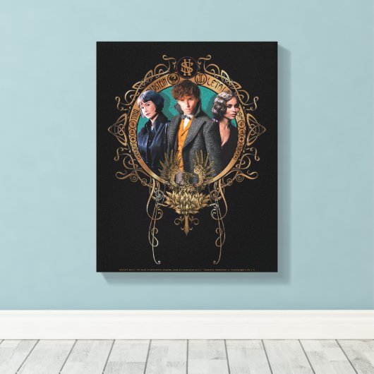 Golden Newt, Tina et Leta Art Déco Portrait (Insitu (Plancher de Bois))