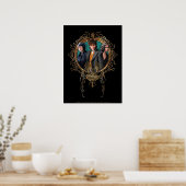 Golden Newt, Tina et Leta Art Déco Portrait (Cuisine)