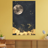 Golden Night Canvas Afdruk (Insitu (Woonkamer))