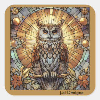 Golden Nocturne Vierkante Sticker