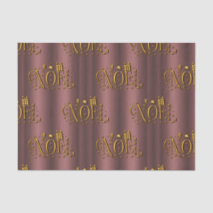 Golden Noel en Roos Gold Kerstmis Tissuepapier