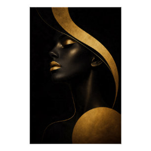 Golden Noir Muse Wandkunst Poster Perfect Poster