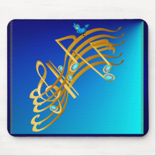 Golden Notes Mousepad Muismat