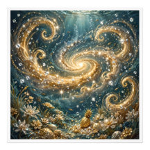 Golden Ocean Fantasy - Luxe Goudkleurige Wervelend