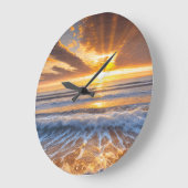 Golden Ocean Sunrise Clock Grote Klok (Hoek)