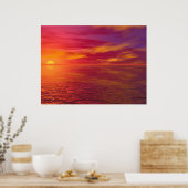 Golden Ocean Sunset Poster (Keuken)