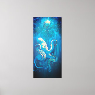 Golden Octopus Canvas Afdruk