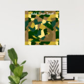 Golden Oerwoud Camo Poster (Thuiskantoor)