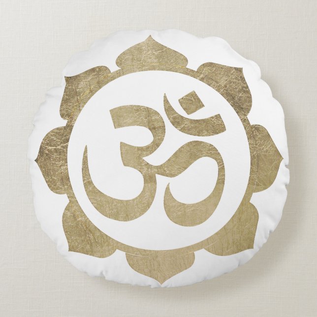 Golden Ohm Rond Kussen (Voorkant)