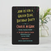Golden Oldie Anniversaire Fête Invitation (Debout devant)