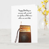 Golden Oldies Transistor Radio Carte Anniversaire (Fleur jaune)
