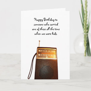 Golden Oldies Transistor Radio Verjaardag Kaart