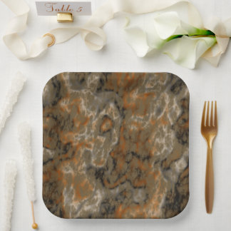 Golden Olive Abstract Papieren Bordje