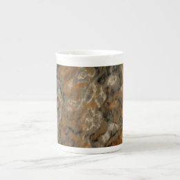 Golden Olive Marble Porselein Kop
